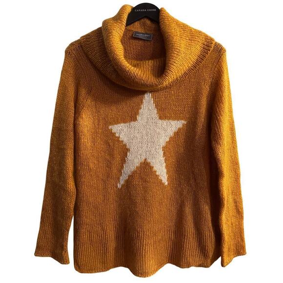 NWT Wooden Ships Paola Buendia Cowl Neck Mohair Wool Blend Sweater Small Yellow - Picture 1 of 5